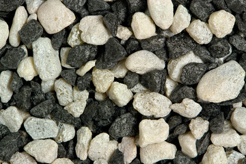white and black rocks