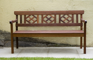wooden park bench