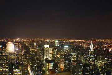 new york city skyline at night