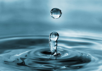 water drop and water rings