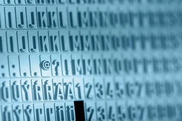 Obraz premium at-sign and letters