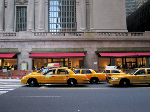 Taxis In Traffic