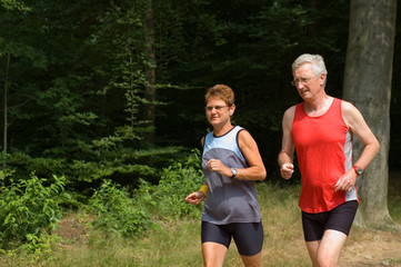 Fototapeta premium senior couple running