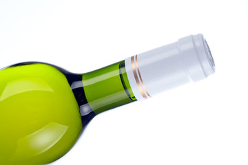 detail of wine bottle