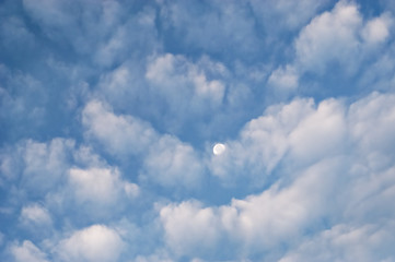 clouds and moon