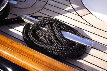 yacht cleat and rope