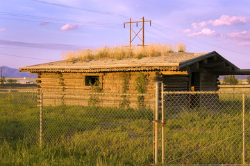 historic old pinoeer house behind the fences