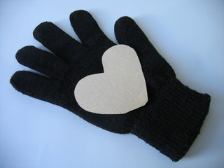 blackenning glove and heart.