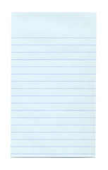 blank lined blue note paper