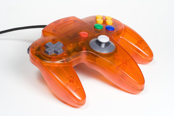 orange video game controller