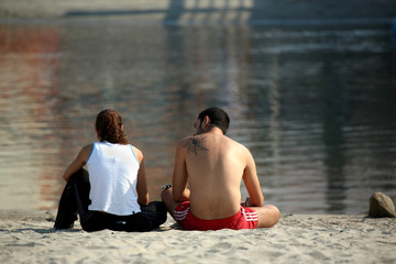 couple in the beach