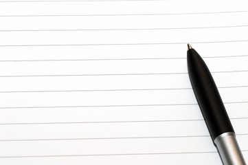 empty blank ring, notepad, one pen