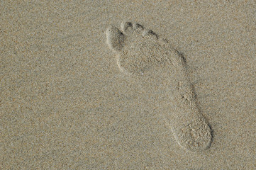 footprint in sand