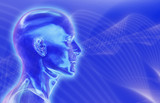 blue brainwaves background