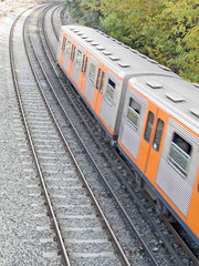 train passing underneath