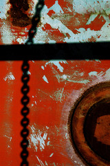 red paint and shadow