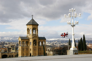 Fototapeta na wymiar Tbilisi, Gruzja, widok na miasto