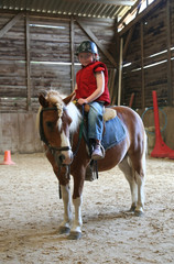 young girl on pony