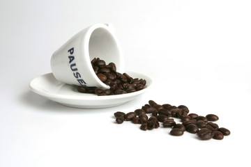 spill of coffee beans