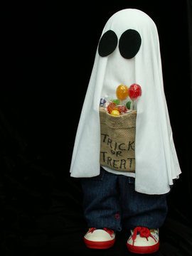 ghost trick-or-treater