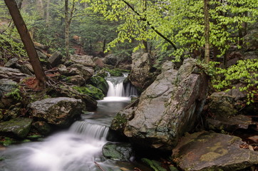 waterfall in the rain © John Anderson