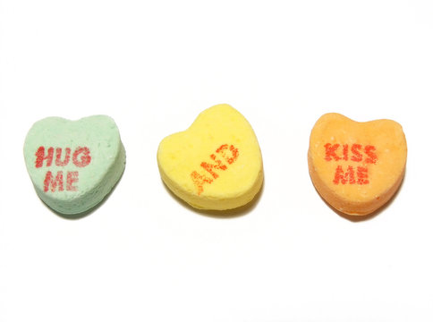 valentine's day candy heart message