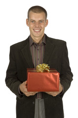 man with gift