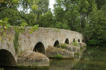 Fototapeta na wymiar pont roman sur rivière