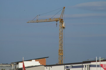 neubau mit baukran