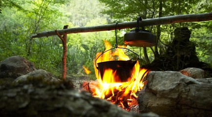 camping fire