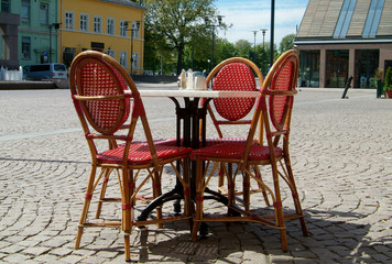 outdoor restaurant table