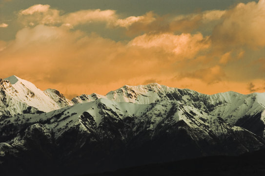 mountains in the sunrise