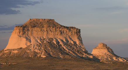 sunset over pawnee buttes