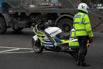 Fototapeta na wymiar patrol policyjny motocykl, motocykl rower
