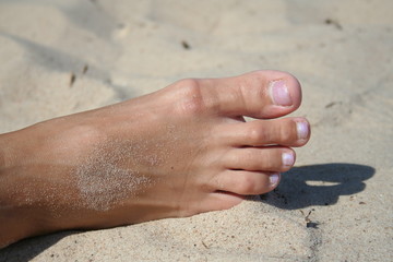 foot in the sand