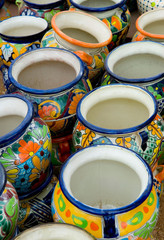 painted clay pots