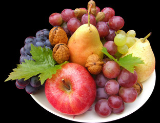 raisins,pommes,poires