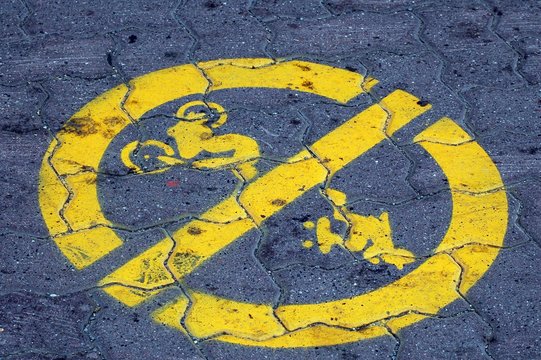 no skateboarding or biking