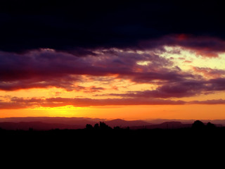 clouds and the sunset