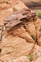 Fototapeta na wymiar geological formation into Canyon of Chelley, Arizona 