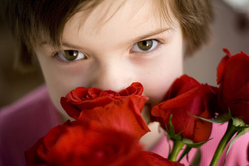 girls and roses