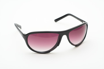 black sunglases on white background