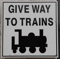 train sign