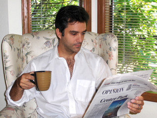 morning coffee and paper