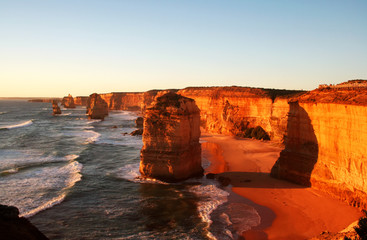 the twelve apostles at sunset