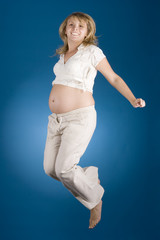 pregnant woman's jump