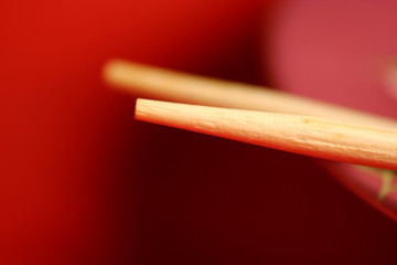 chopsticks on a plate