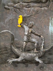 scene de chasse en bronze