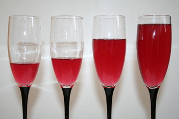 wine in glasses