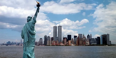 Photo sur Plexiglas Statue de la Liberté le port de new york